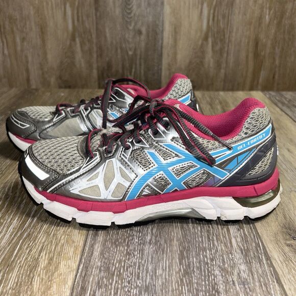 Asics Gel-Fortify Women's Size 6 US / 37 EU Gray Pink Blue Walking Sneaker Shoes - Picture 5 of 12